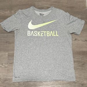 Nike DRI-FIT men’s Gray and Yellow Basketball Tee